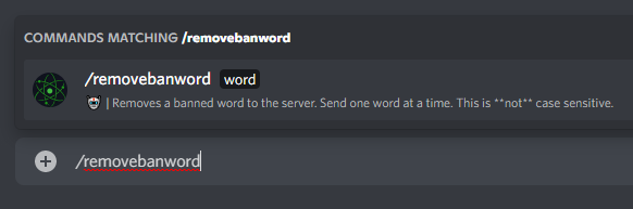 Add ban word image