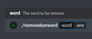 Add ban word image